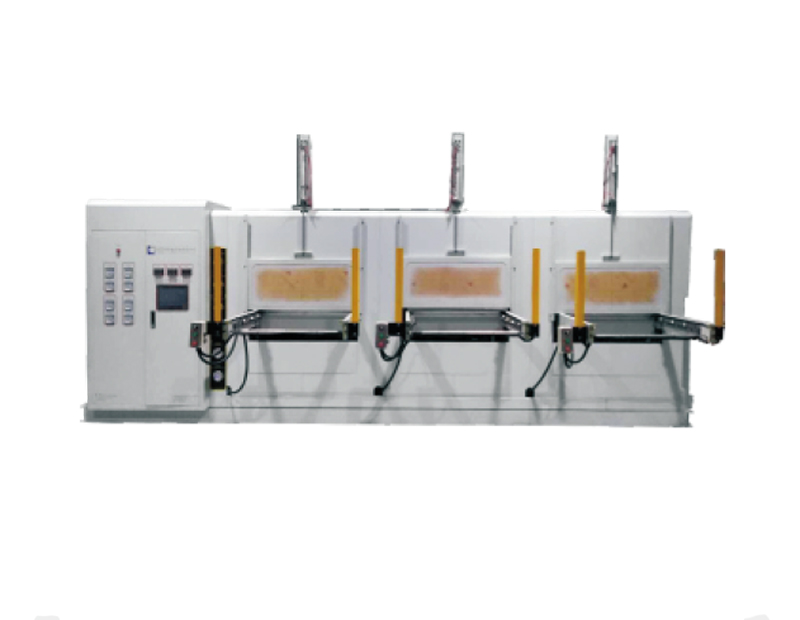 Hot and cold pressing machine for busbar